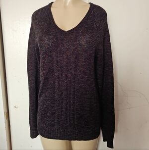 Women's V-Neck Sweater - Multicolor